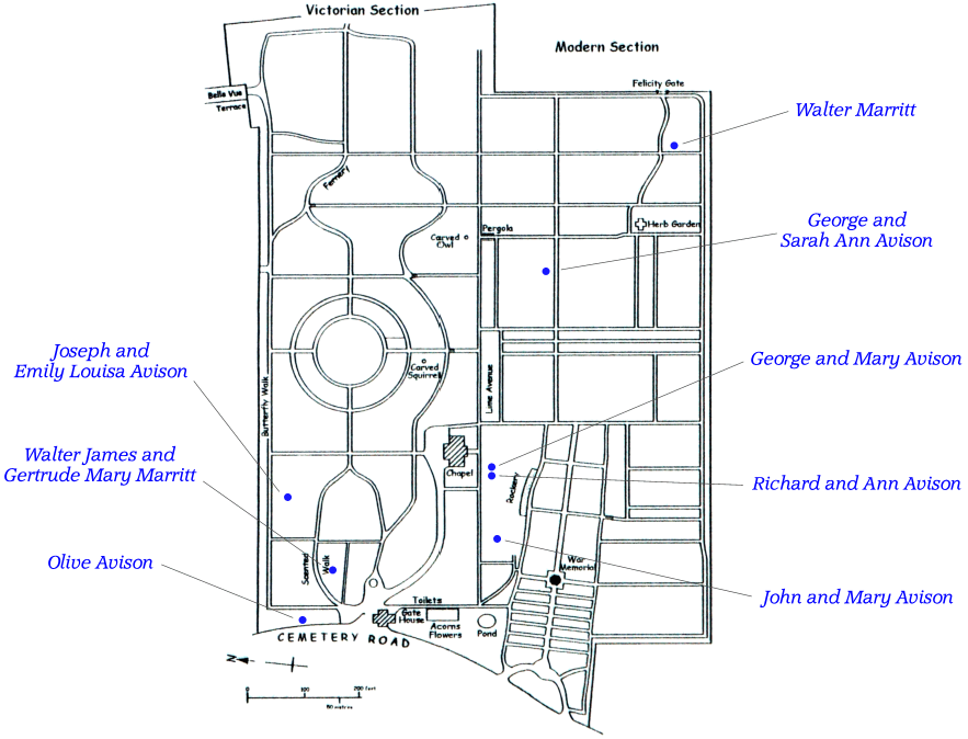 York City Cemetery image map